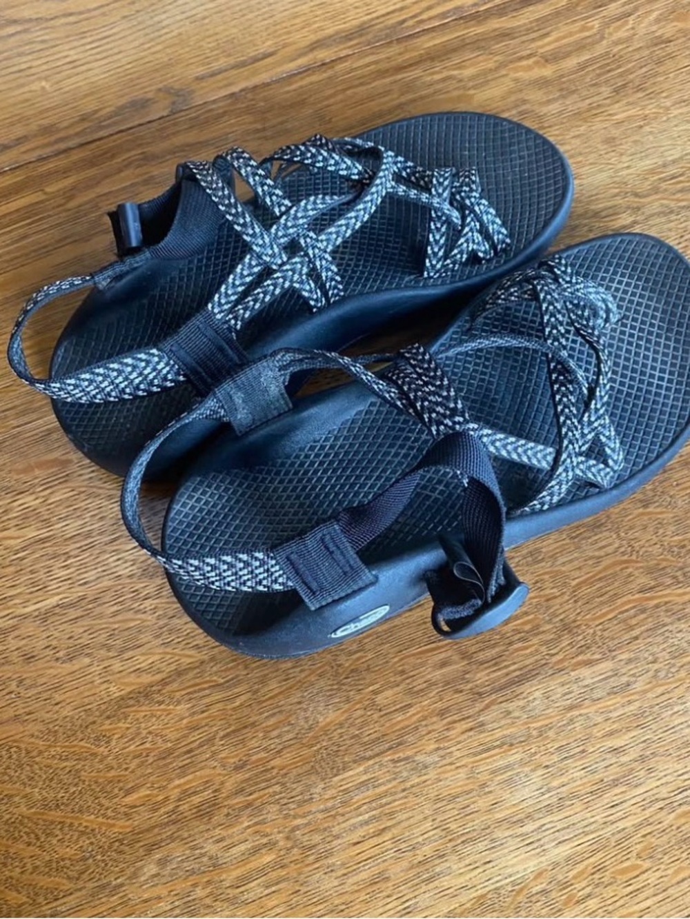 Chaco Women's Black and Gray Z/Cloud Strappy Sandals